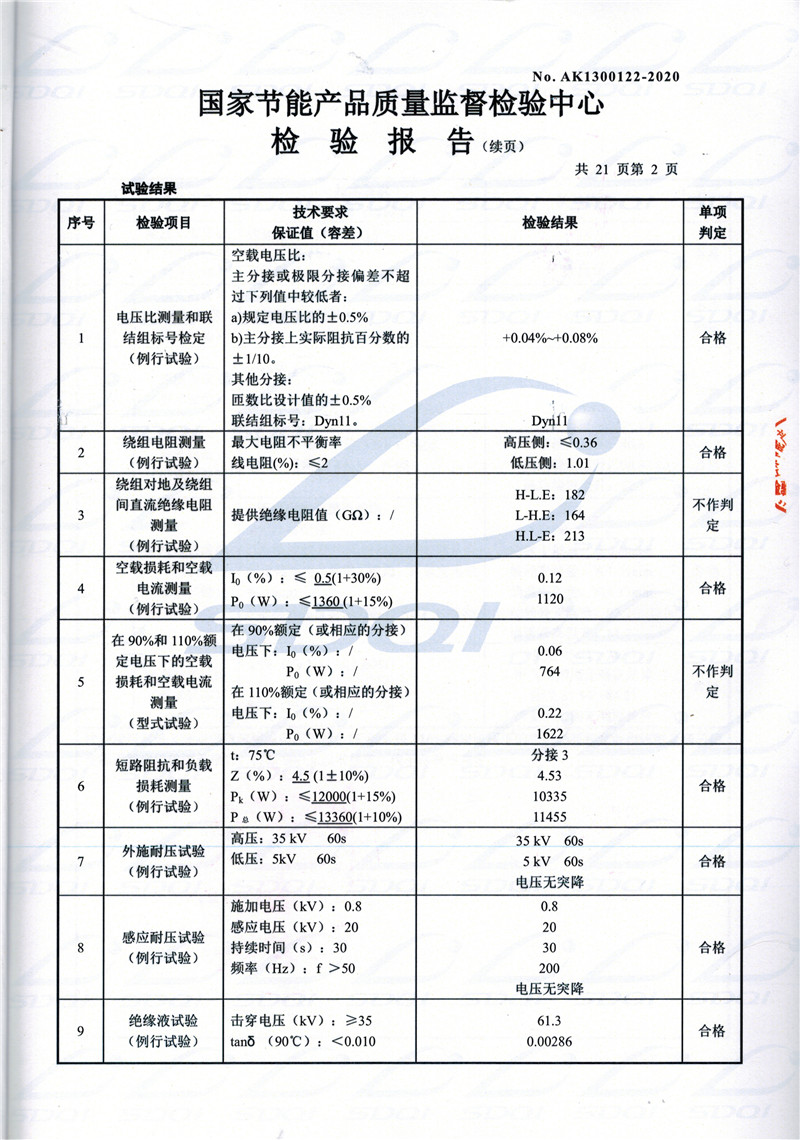 高低压试验报告-S11-1250菏泽菏泽菏泽油浸式变压器-2.jpg